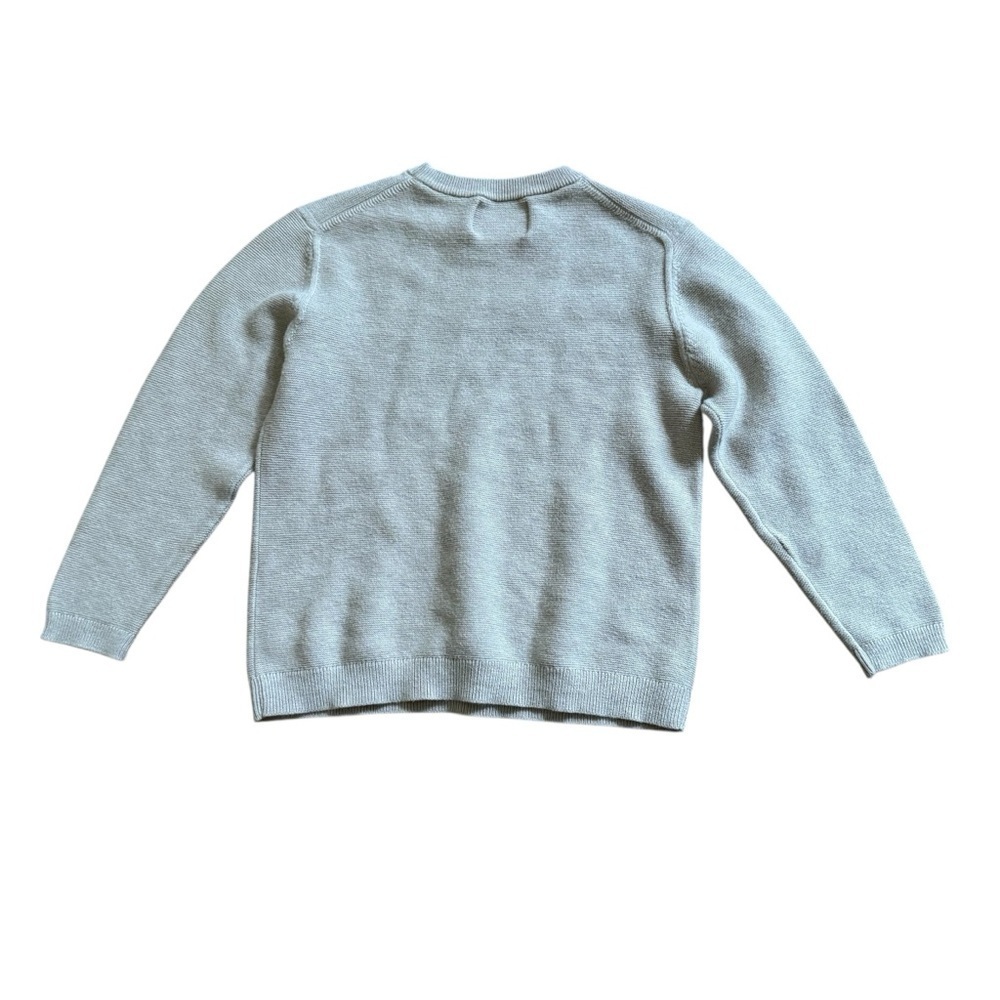 Zara Beige Oatmeal Knit Sweater Pullover Crewneck Minimalist Boys Size 7 - Picture 3 of 7